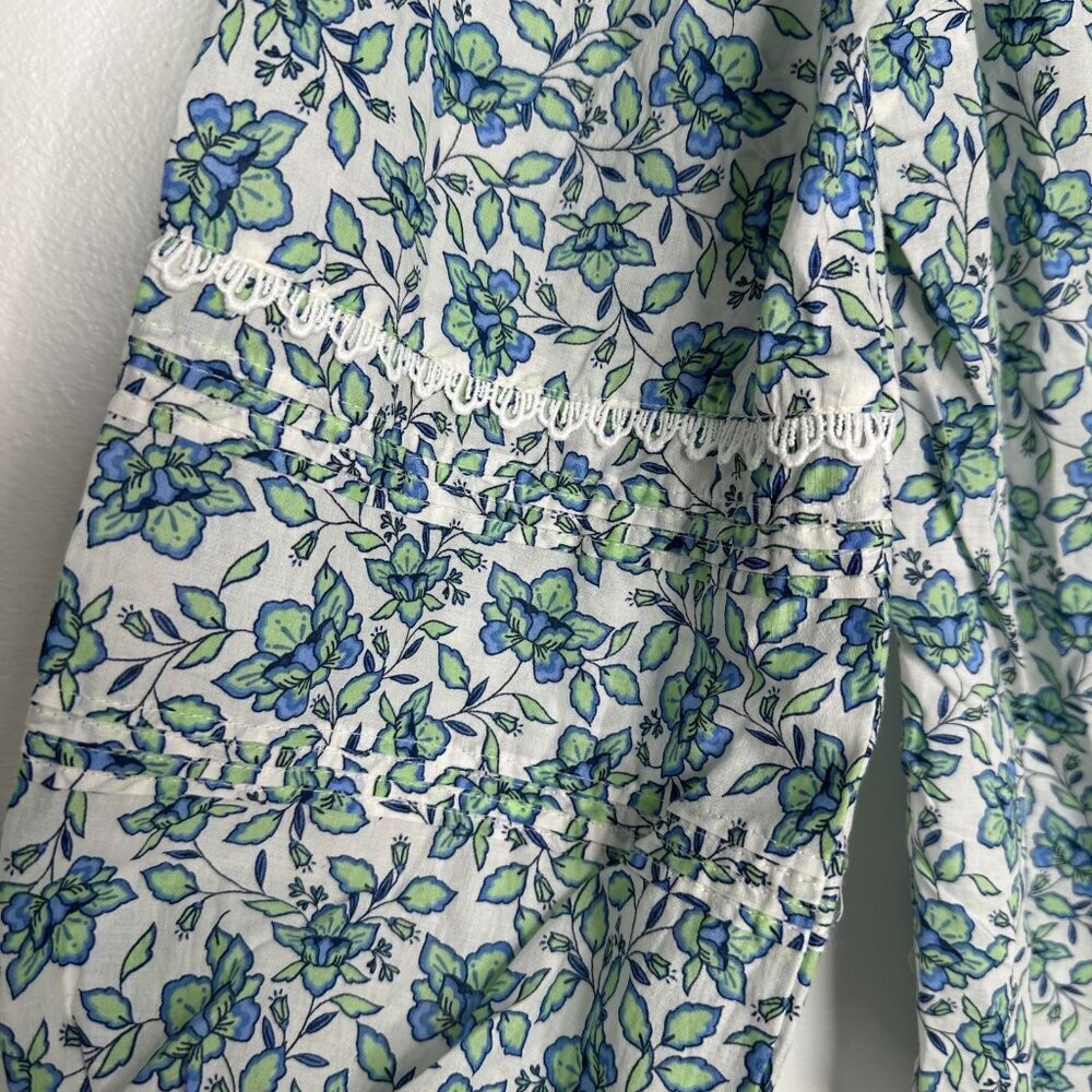 Talbots Lace Trim Top Floral Sz XL Petite Button‎ Up - Picture 6 of 11